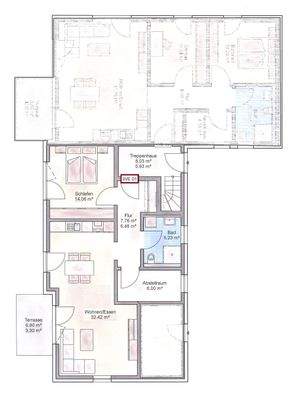 Grundriss / 2-Zimmer-Wohnung im EG