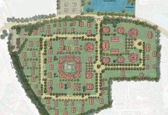 Lageplan mit Einzeichnung der 