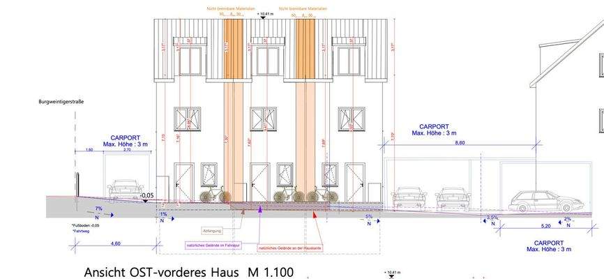 Ansicht Osten - vorderes Haus