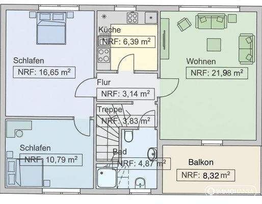 Hinterhaus Grundriss Obergeschoss
