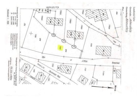 amtlicher Lageplan Amselweg, Flst. 1097, Altensteig