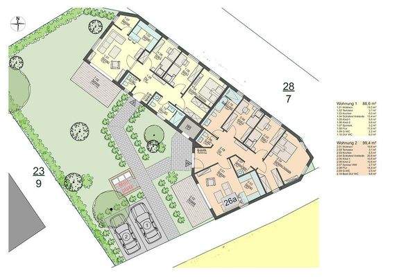 Entwurfsplanung 2 Wohnungen