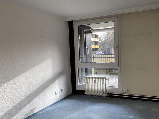 Schlafzimmer mit Blick zur Dachterrasse