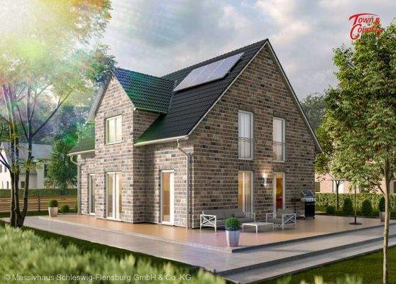 Ansicht Garten Verblendfassade