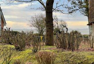 Kleiner Meerblick von der Terrasse