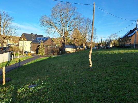 Blick auf das Grundstück von oben