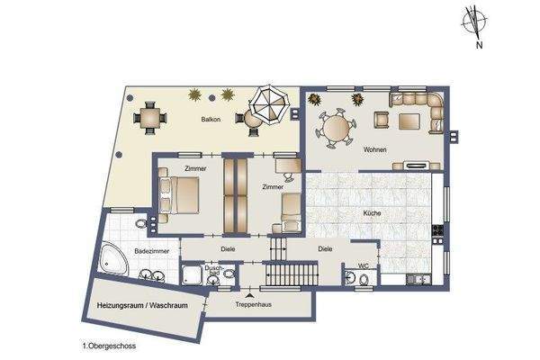 Grundriss 1. Obergeschoss