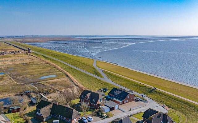 Sicht auf Deichgrenze