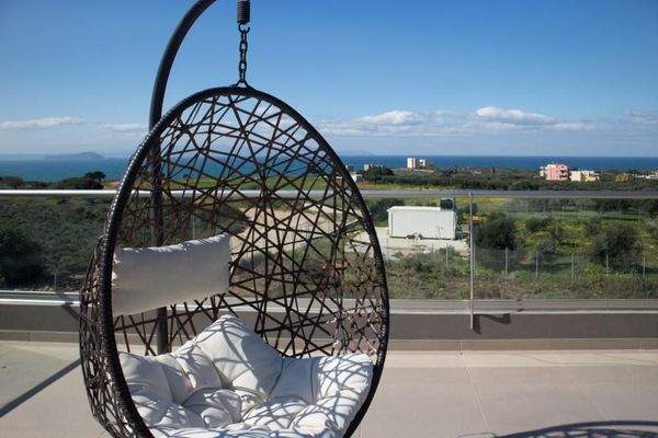 Kreta, Agios Onoufrios: Neu erbaute Villa mit perfektem Meerblick zu verkaufen