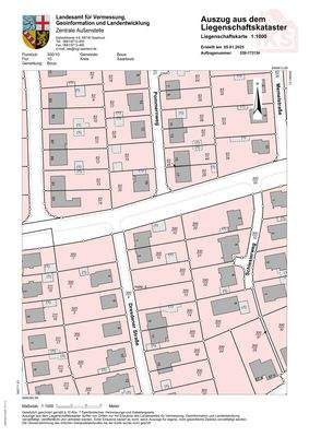 Katasterkarte Bous Dresdener Str. 1