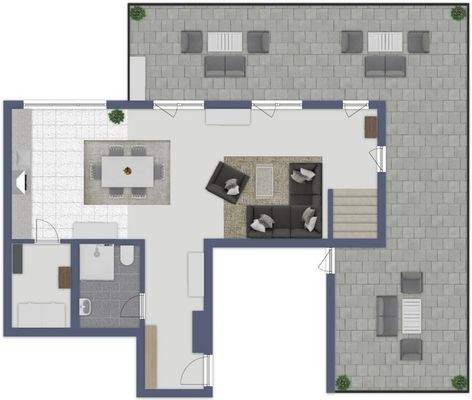 Grundriss privater Wohnbereich