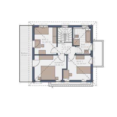 Grundriss Obergeschoss