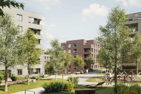 illustrierte Außenansicht Quartier