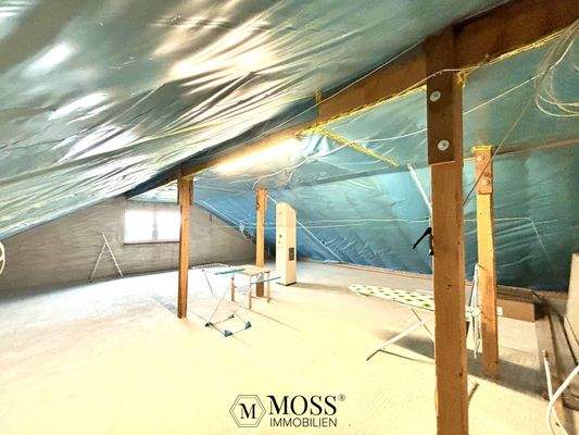 Ausbaureserve, 100m2 schrägenbereinigt, Raumhöhe 2.50 Meter