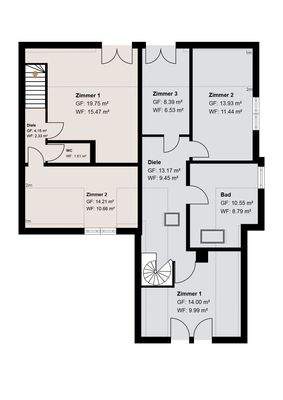 Grundriss Obergeschoss