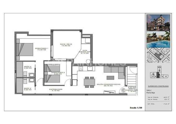 Flats with Rooftop Pool near the Beach in Santa Pola Alicante