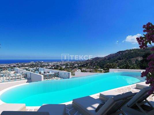 Houses with Views in a Gated Community with Pool in Girne Lapta