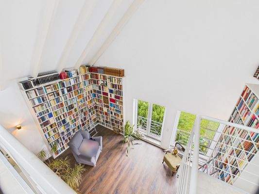 Blick auf die Bibliothek