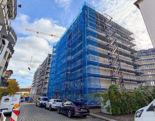 Objektansicht in Bauphase