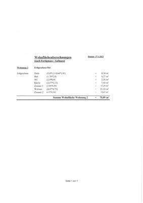 Wohnflächenberechnung