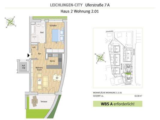 Grundriss Wohnung 2.01