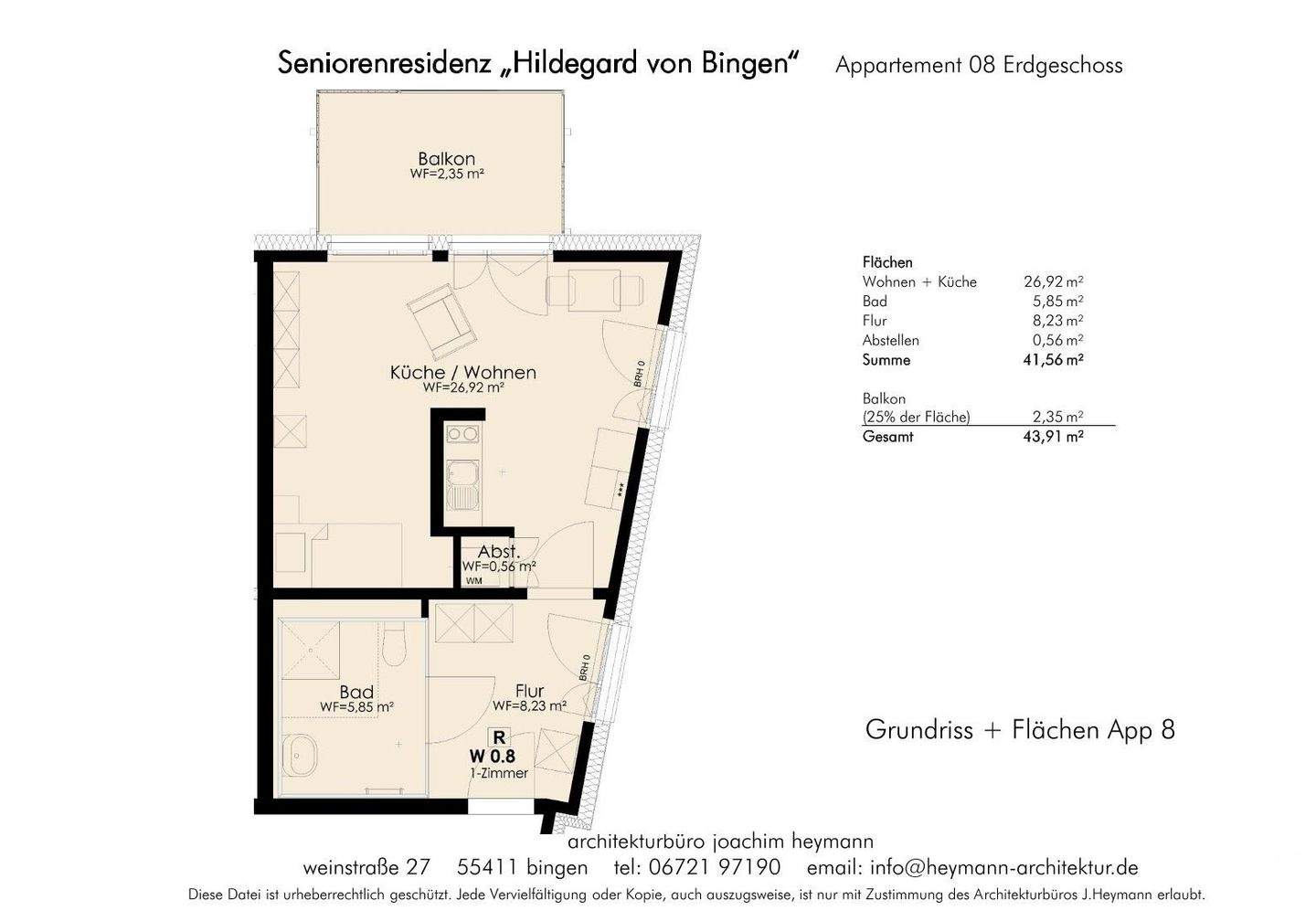 Betreutes Wohnen 1 Zimmer Appartement Apartment Bingen am Rhein