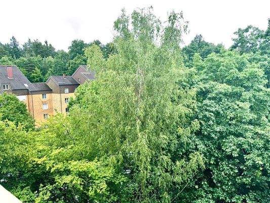 Blick von ihrem Balkon