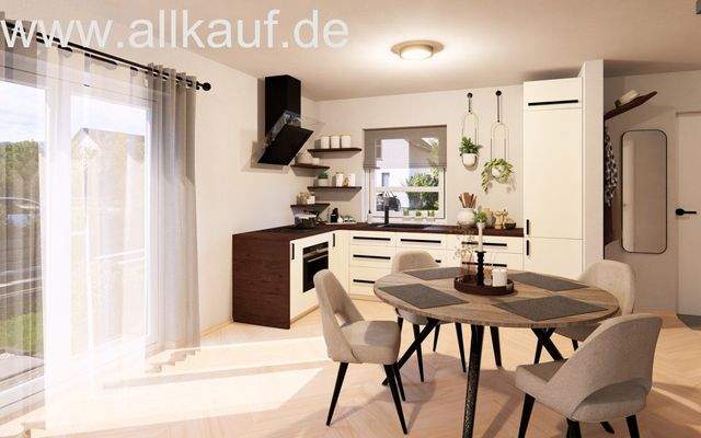 lichtdurchfluteter Wohn Essbereich