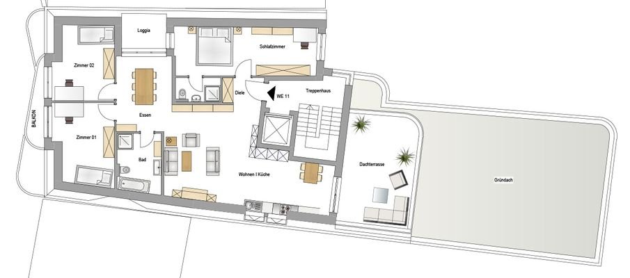 Grundrissplan-Dachgeschoss