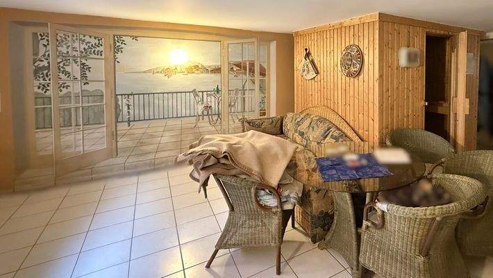 Saunaraum inklusive Dusche und WC