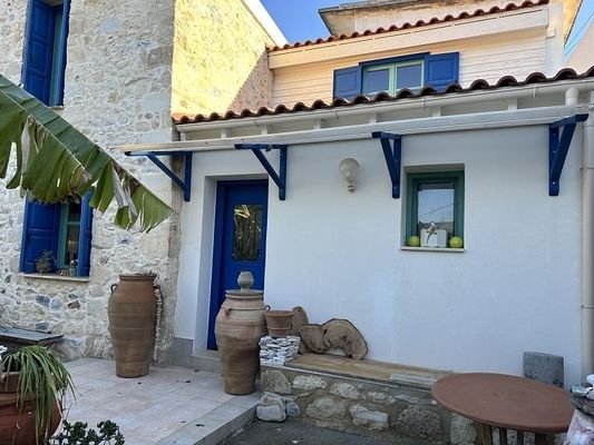 Kreta, Ag. Dimitrios: Ruhiges Haus mit bezauberndem Meerblick nahe Rethymno zu verkaufen