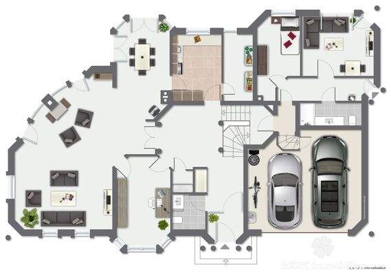 EG Grundriss, nicht maßstäblich 