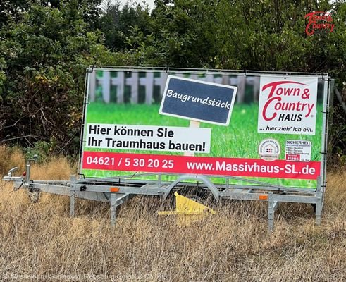 Blick auf das Grundstück