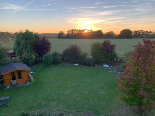 Blick zum Sonnenuntergang 