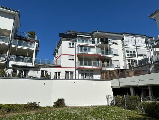 Südansicht mit Markierung
