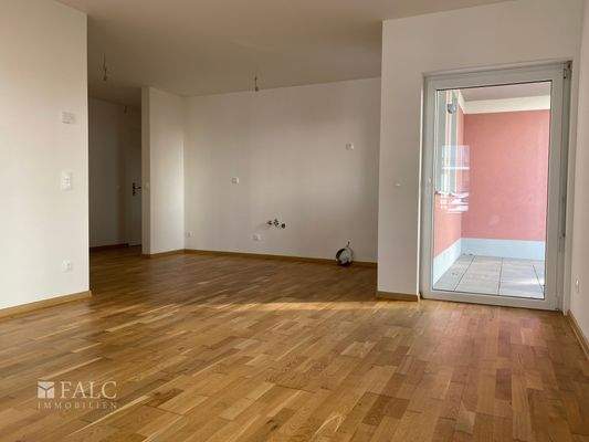 Wohnzimmer mit Küche