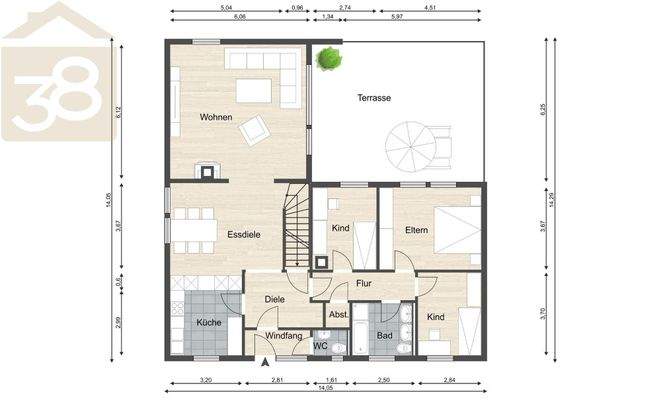 Grundriss Erdgeschoss