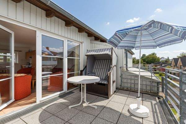 Die sonnige Dachterrasse