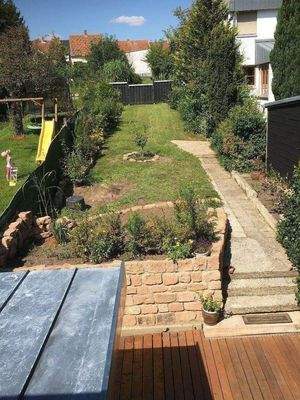 Hinterhaus mit Terrasse und Garten