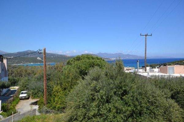 Kreta, Istron: Unfertiges Gebäude mit offenem Meerblick von allen Zimmern zu verkaufen - Rohbau