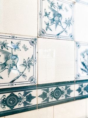 Detail historischer Fliesenspiegel