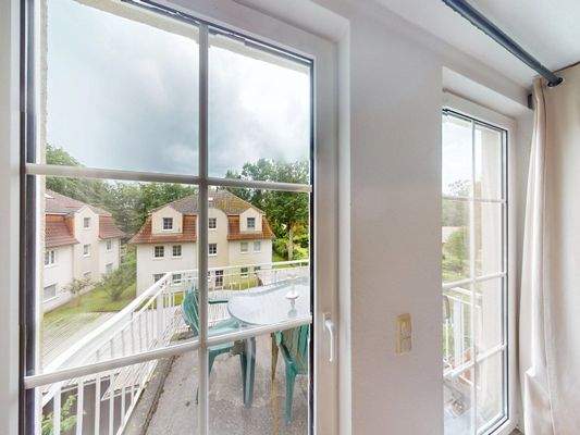 Austritt auf den Süd-Balkon