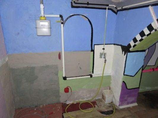 Haustechnik im Kellergeschoss Haus 1