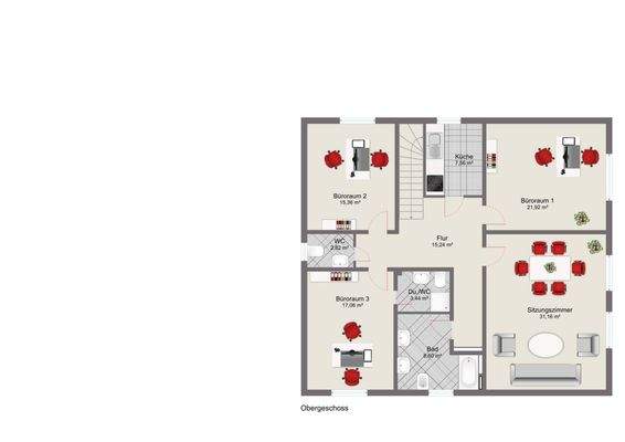 Obergeschoss mit Musterausstattung