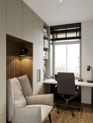 Arbeitszimmer mit Fenster