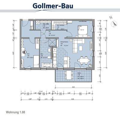 Grundriss Wohnung 1.08