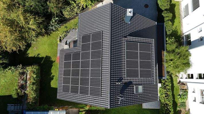 Photovoltaik-Module, Drohnenperspektive