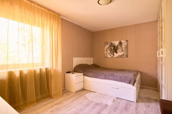 Blick in das Schlafzimmer