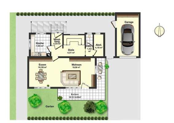 Erdgeschoss-Bereich!