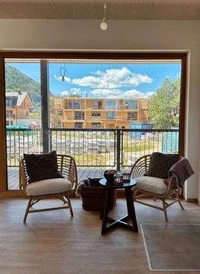 Blick auf die Loggia